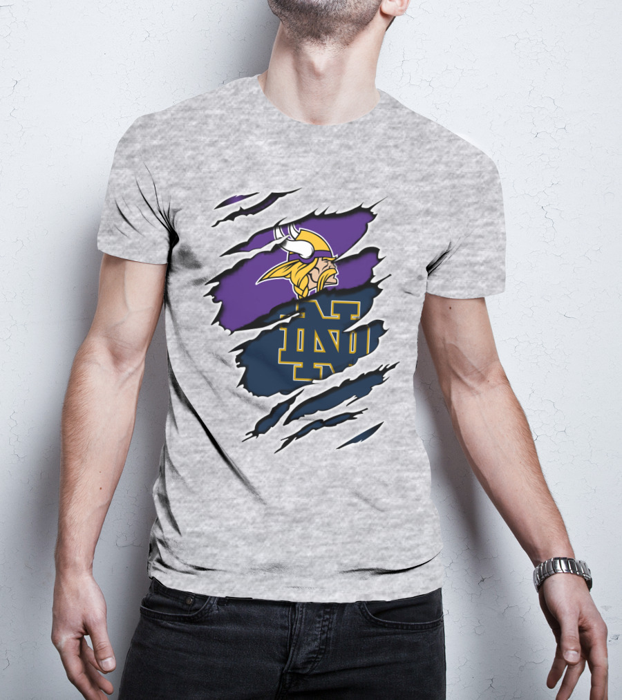 Vikings Notredame Logo Fusion T-Shirt