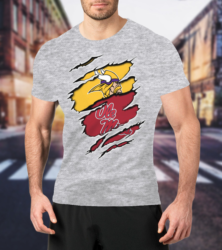 Ole Miss Vikings Torn T-Shirt