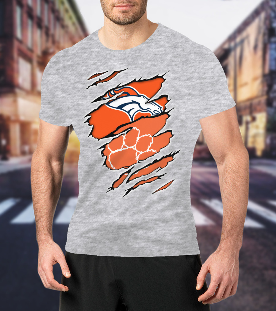 Broncos Clemson Paw Scratch T-Shirt