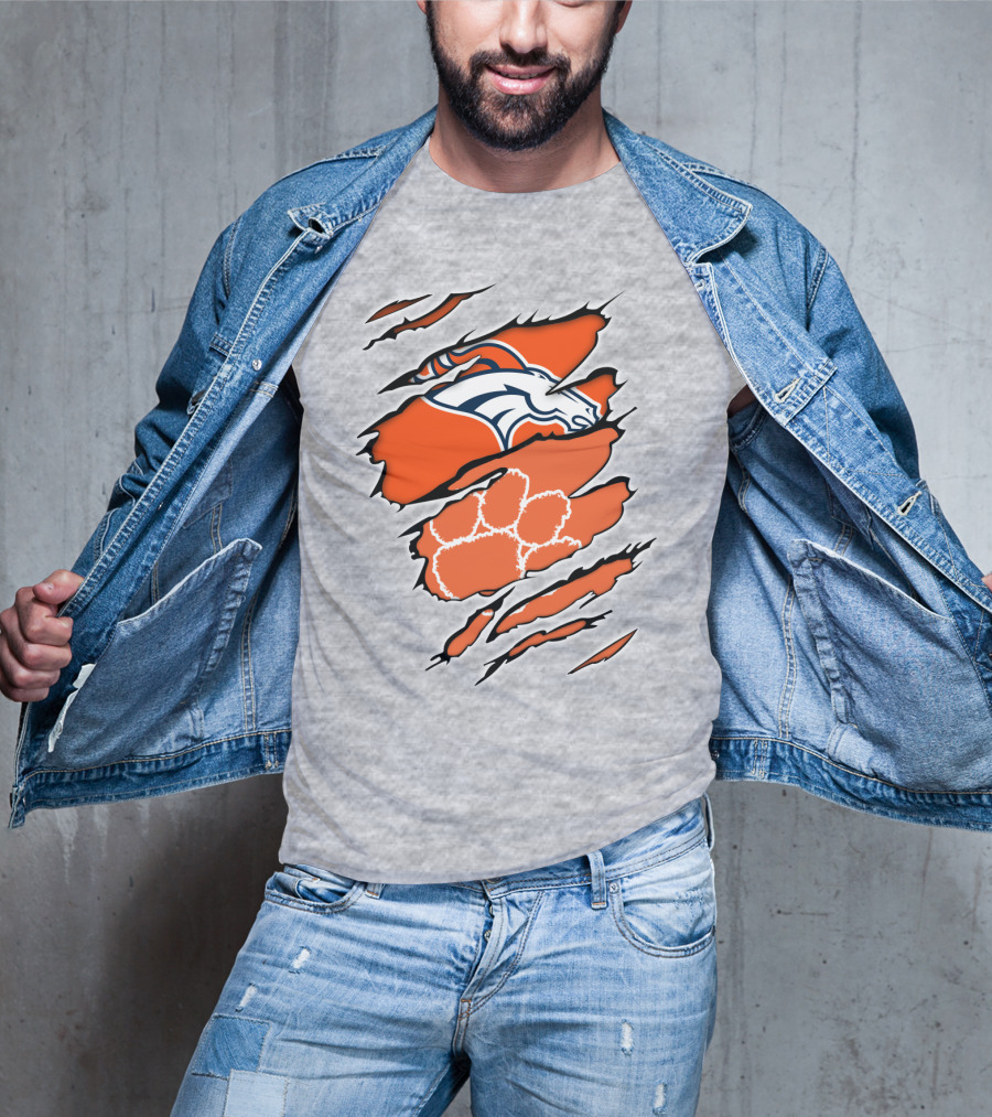 Broncos Clemson Paw Scratch T-Shirt