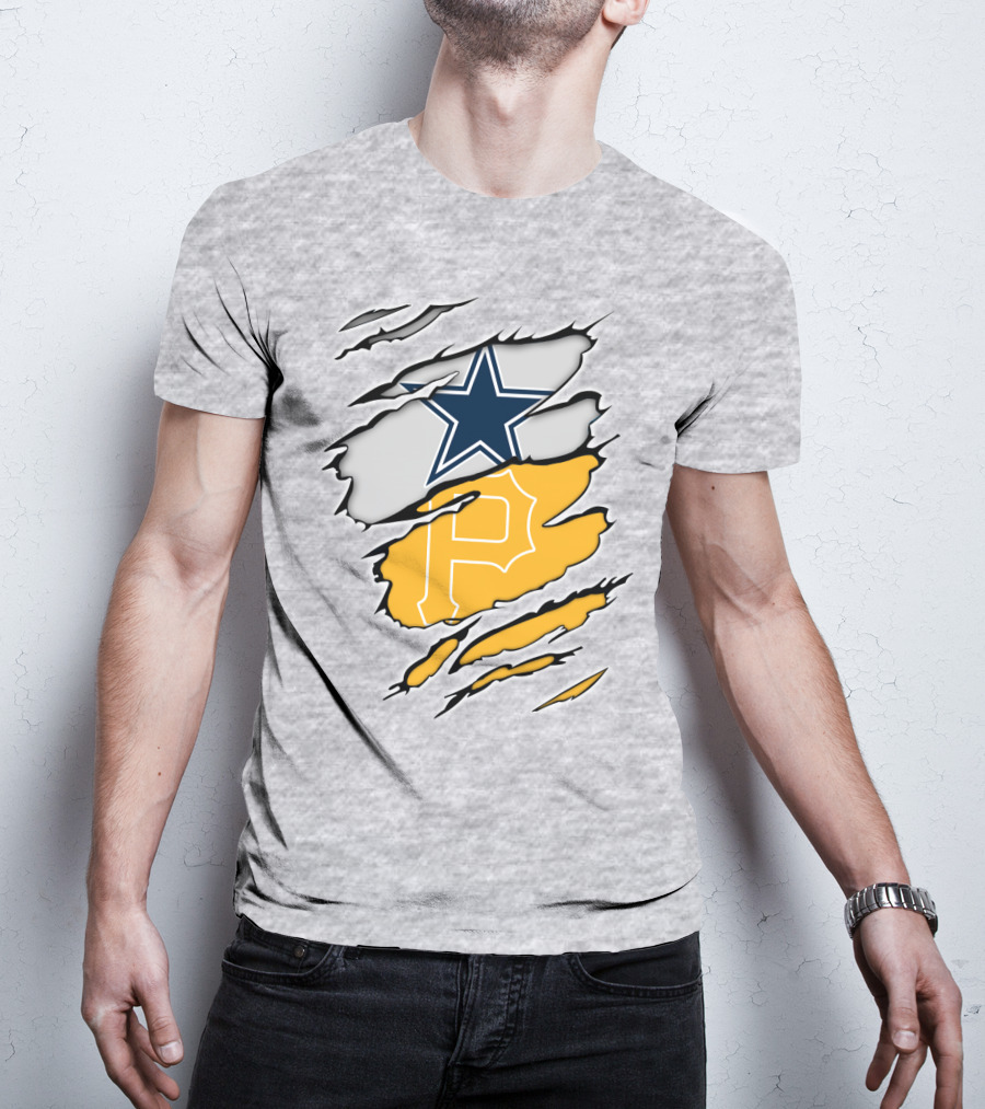 Dallas Cowboys Star Pittsburgh Pirates P Logo Fusion T-Shirt