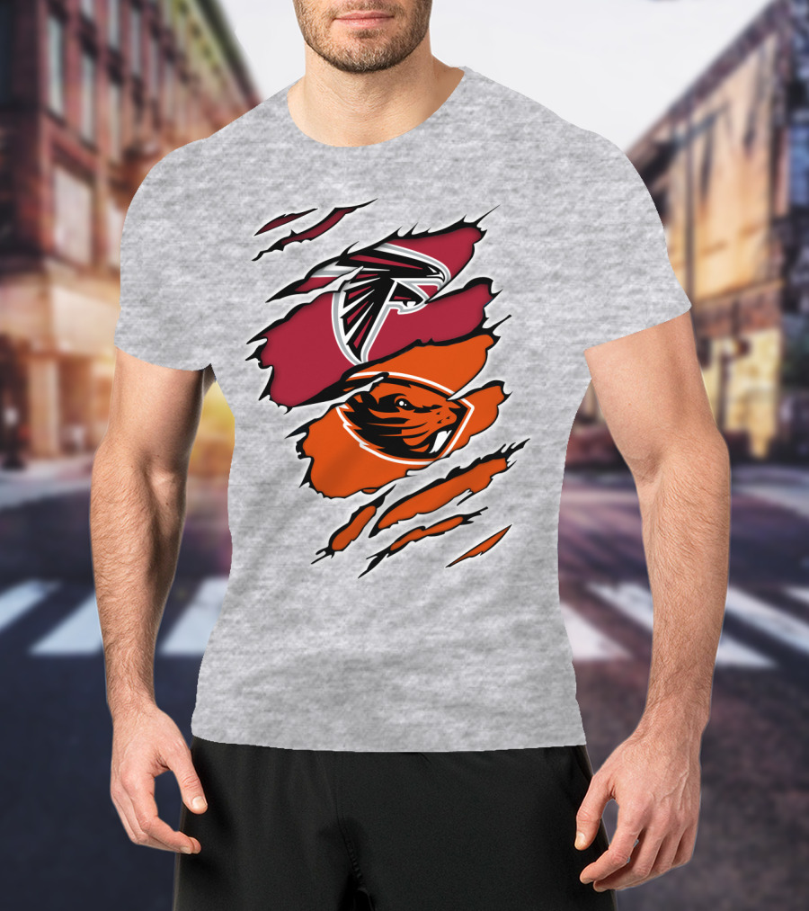 Atlanta Falcons Oregon State Beavers Claw T-Shirt