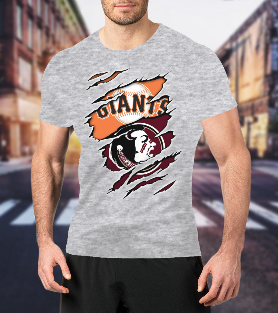 Giants Seminoles Baseball Native American Image Iconic T-Shirt