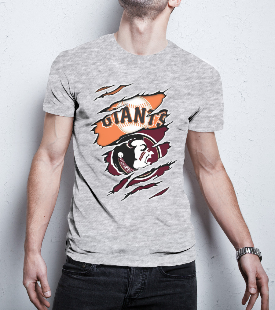 Giants Seminoles Baseball Native American Image Iconic T-Shirt