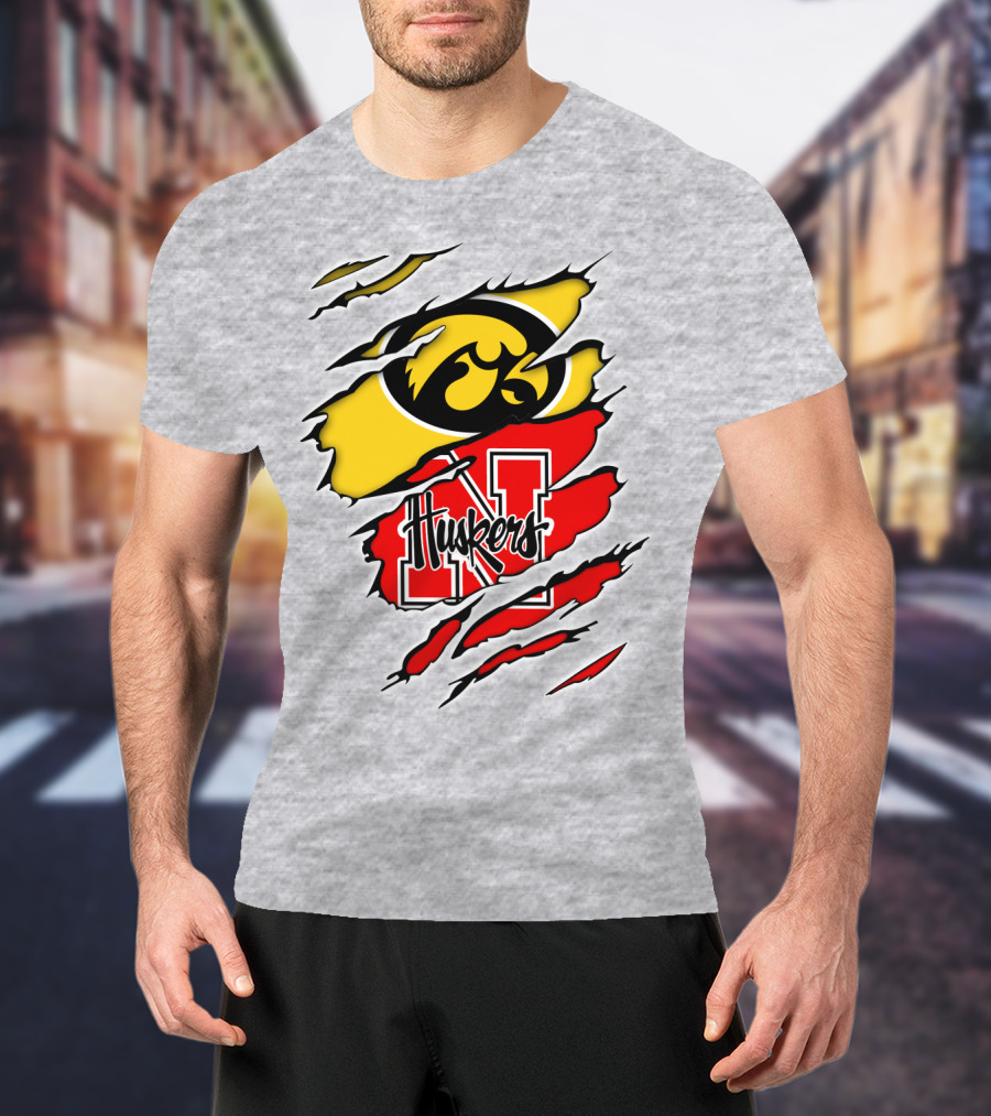 Hawkeyes Huskers Iowa Nebraska Clash T-Shirt