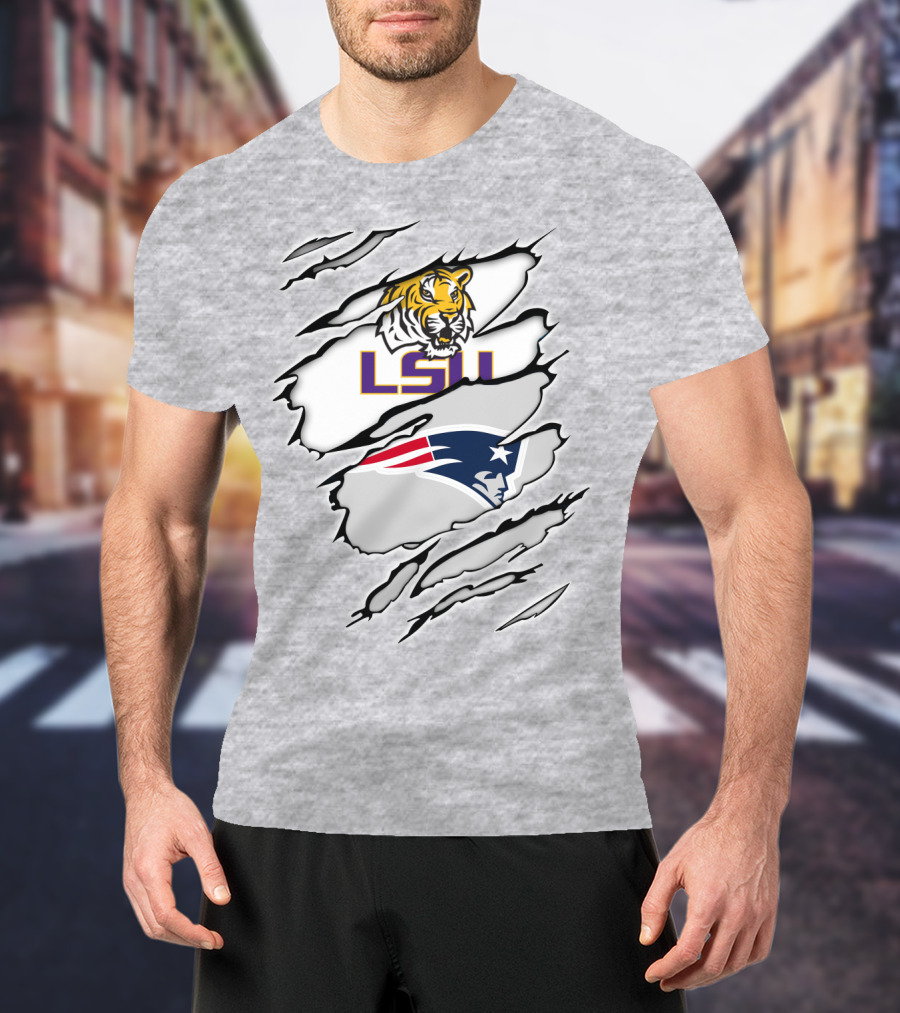 LSU Tigers Patriots Scratch Claw Marks T-Shirt