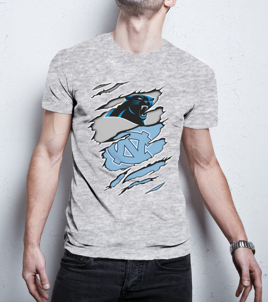Panther And Tar Heels Logo Fusion T-Shirt