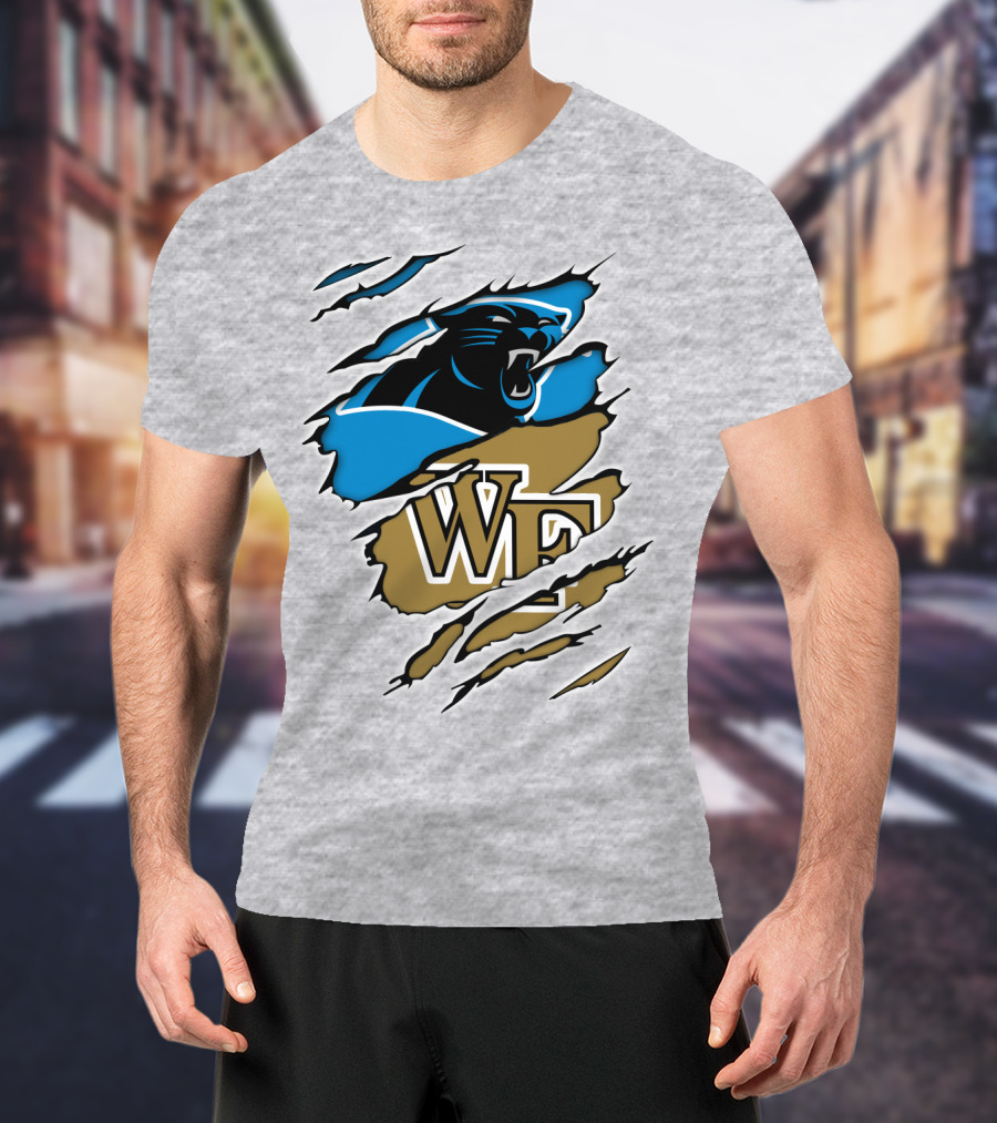 Carolina Panthers Wake Forest WF Scratch T-Shirt