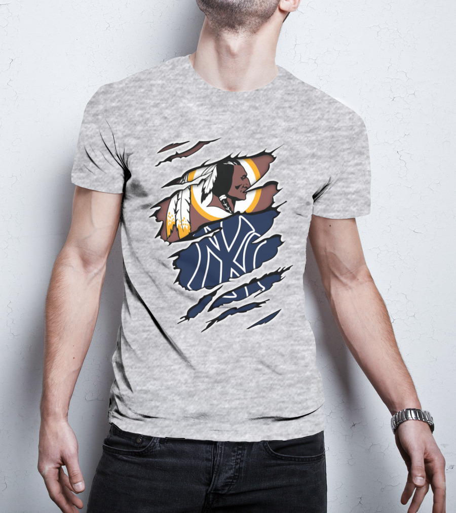 Redskins Yankees Logo Mashup T-Shirt
