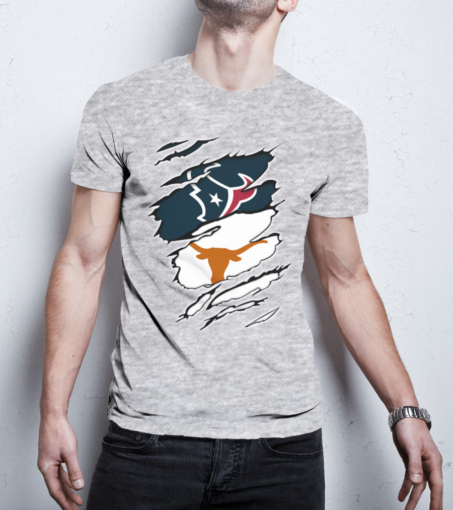 Texans Longhorns Logo Fusion T-Shirt