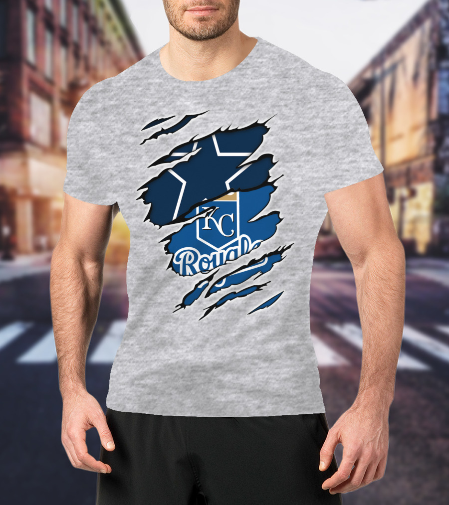 Cowboys KC Royals Texas Star Claw Marks T-Shirt