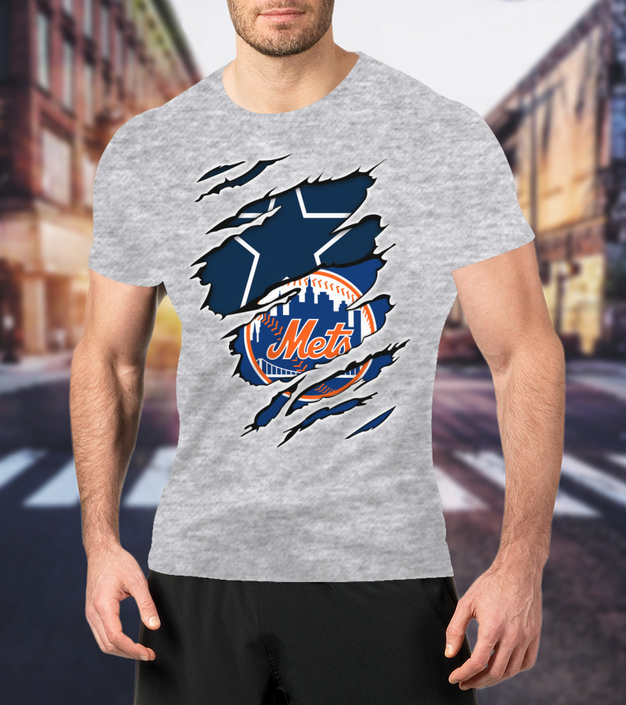 Dallas Cowboys New York Mets Crossover T-Shirt