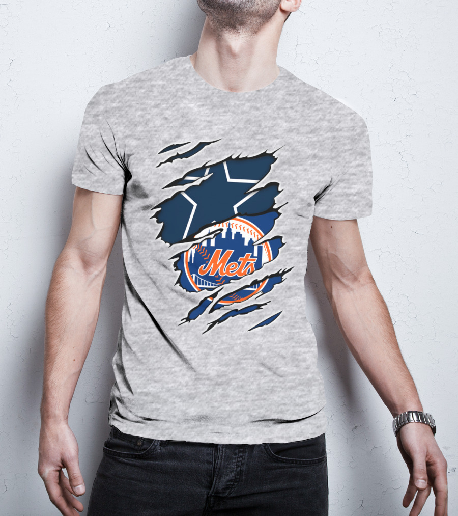 Dallas Cowboys New York Mets Crossover T-Shirt