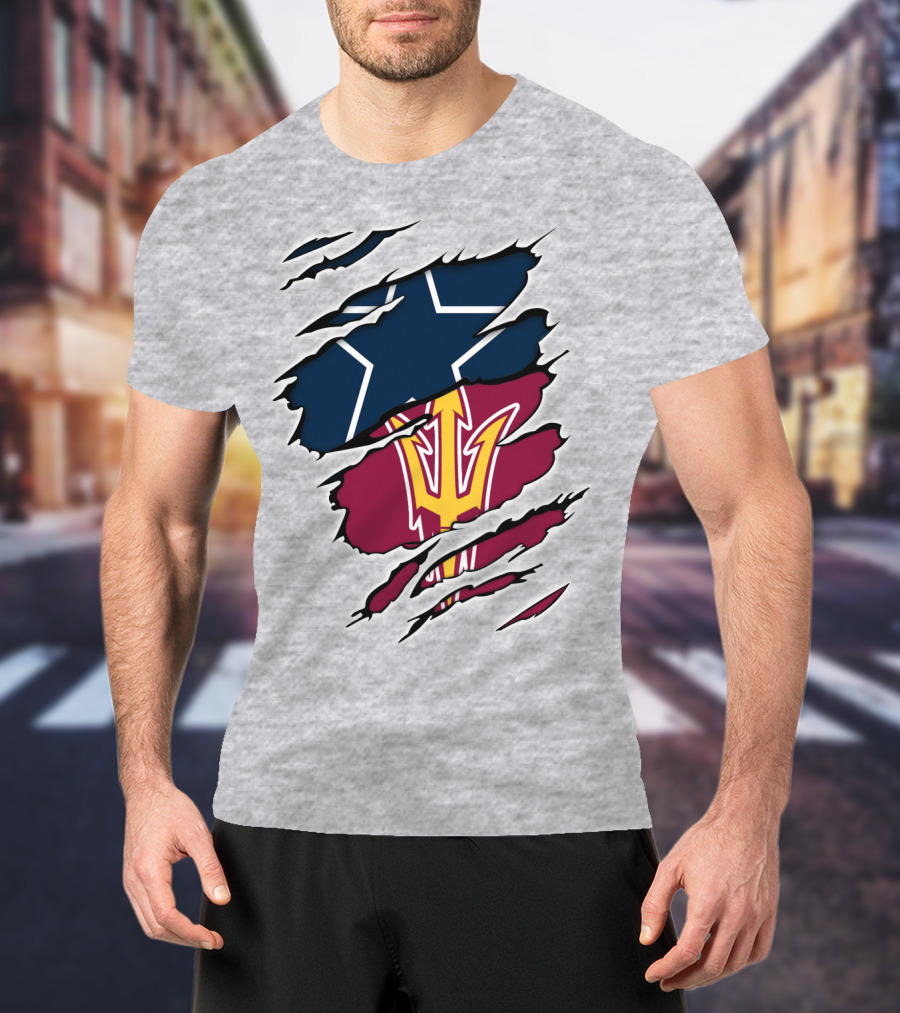 Cowboys Devils Logos Star And Pitchfork T-Shirt