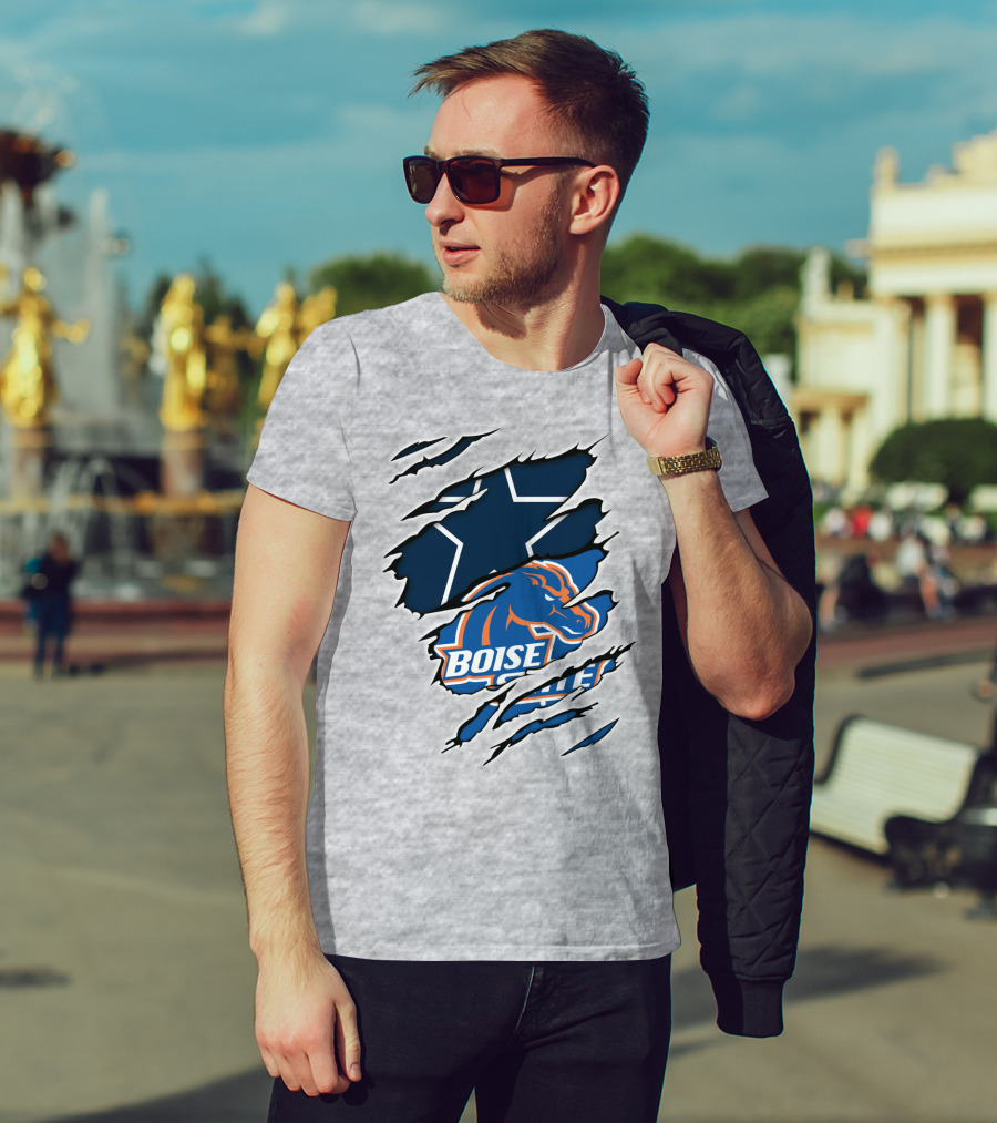 Boise State Cowboys Star Logo Mashup T-Shirt