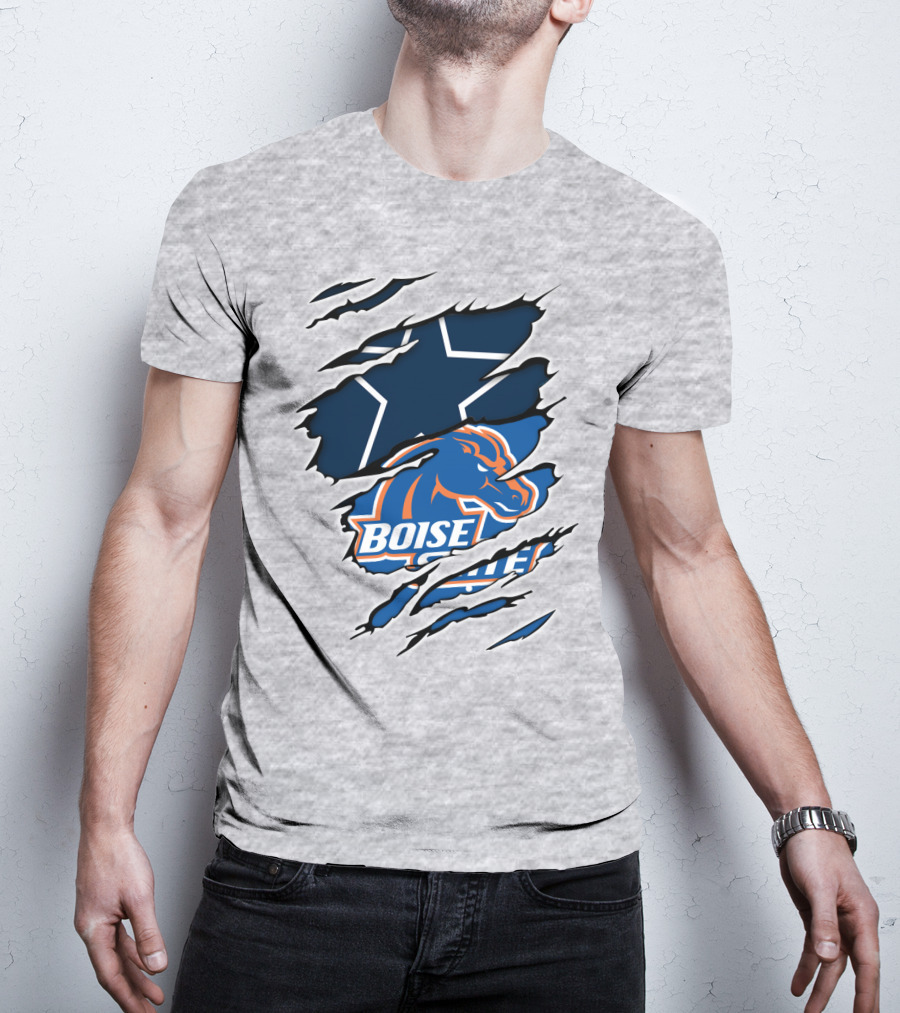 Boise State Cowboys Star Logo Mashup T-Shirt