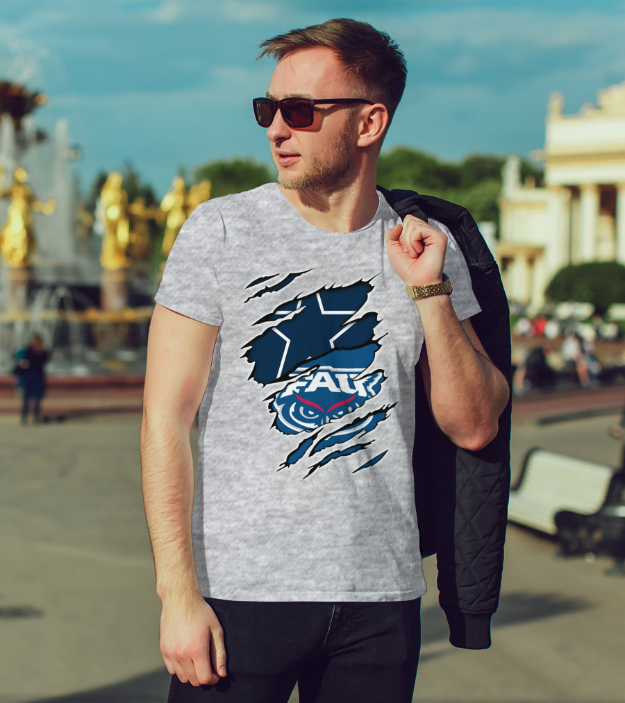 Cowboys Atlantic FAU Owls Star Claw T-Shirt