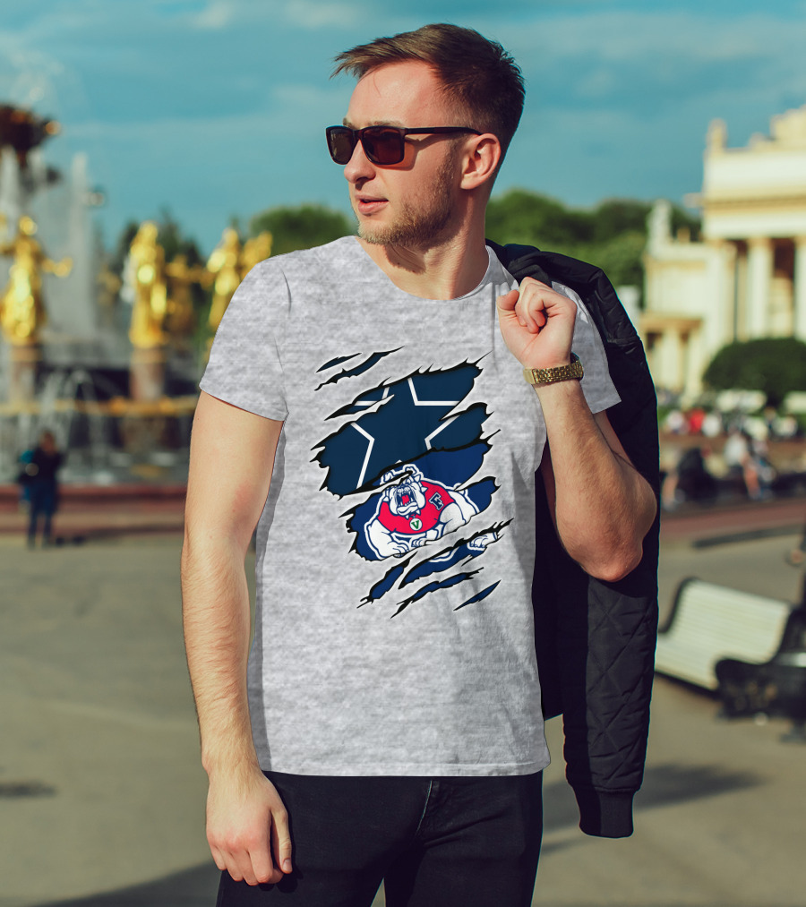 Fresno State Bulldogs Cowboys Star Integration T-Shirt