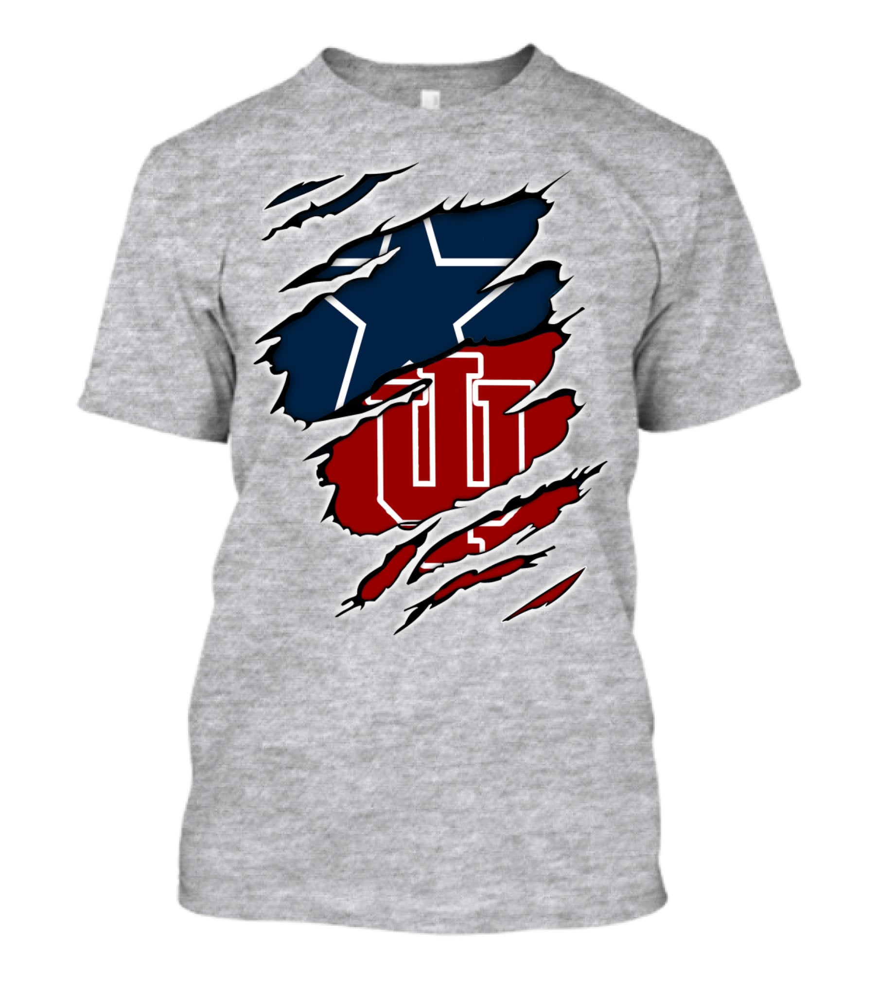 Cowboys Hoosiers Cowboys Blue Star Red IU T-Shirt