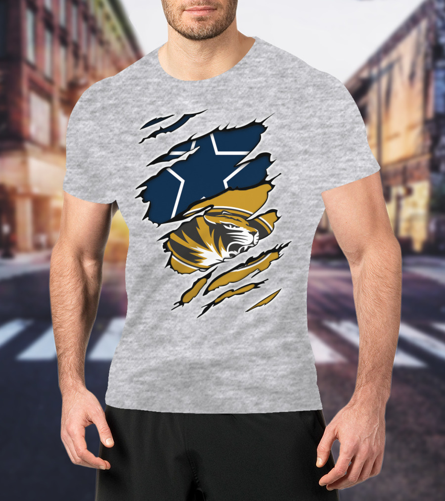 Cowboys Missouri Cowboys Tiger Stripe Star T-Shirt