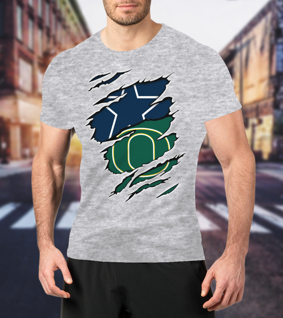 Cowboys Ducks Cowboys Star And O Logo Combination T-Shirt