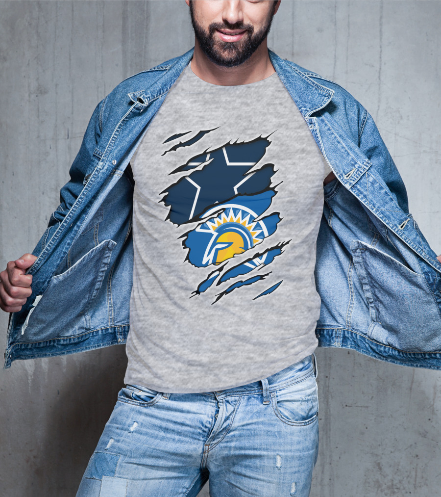 Dallas Cowboys San Jose State Spartans Fan Crossover T-Shirt