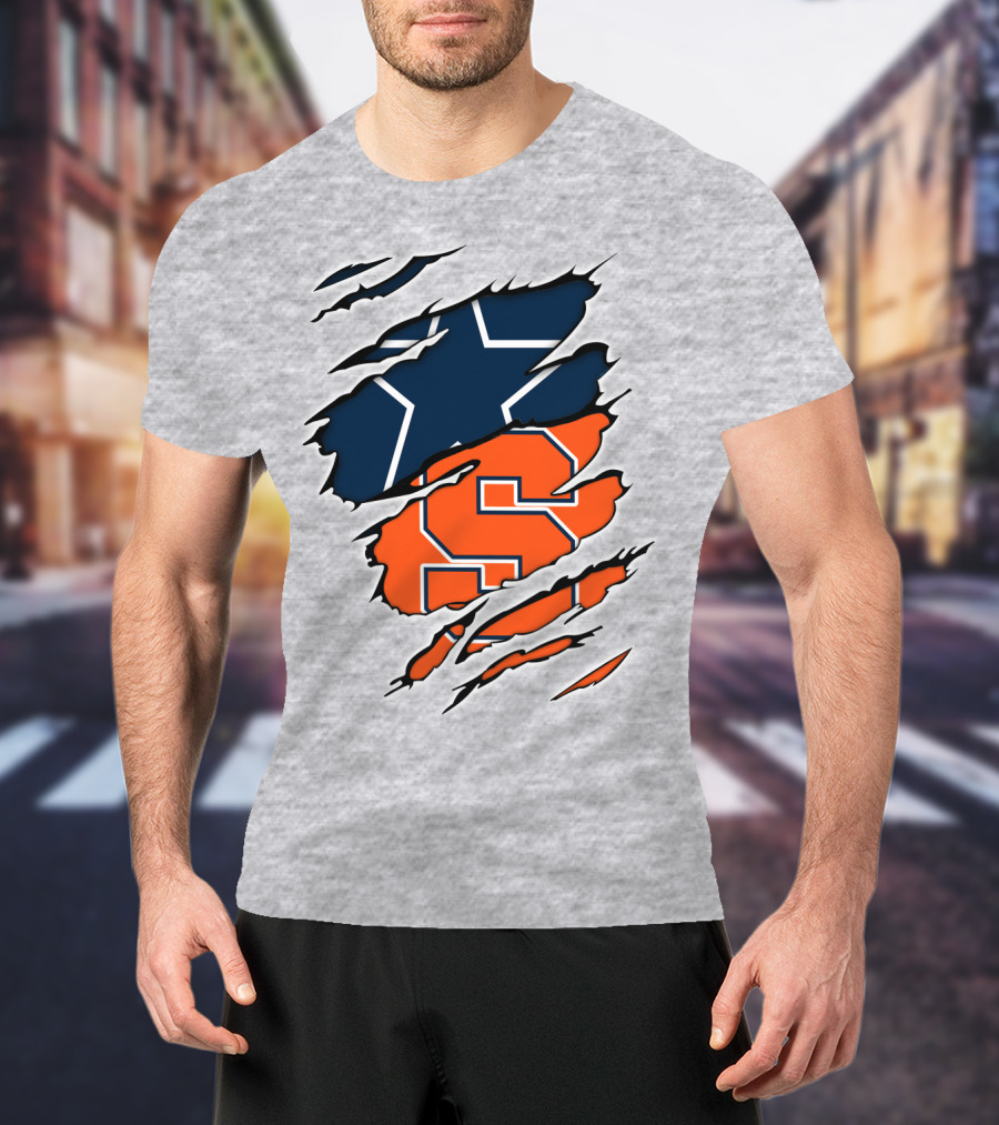 Syracuse Cowboys Star Torn Layers T-Shirt