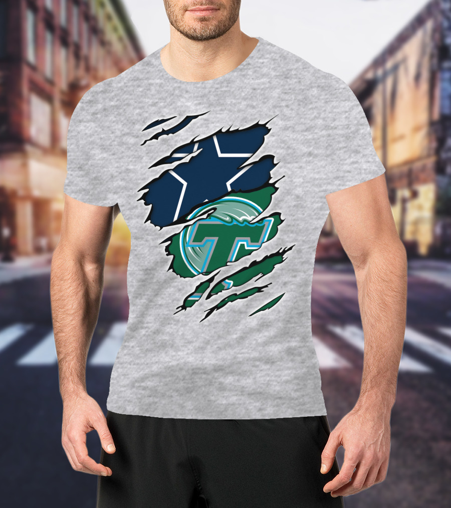 Cowboys Tulane Tornado Waves Star T-Shirt