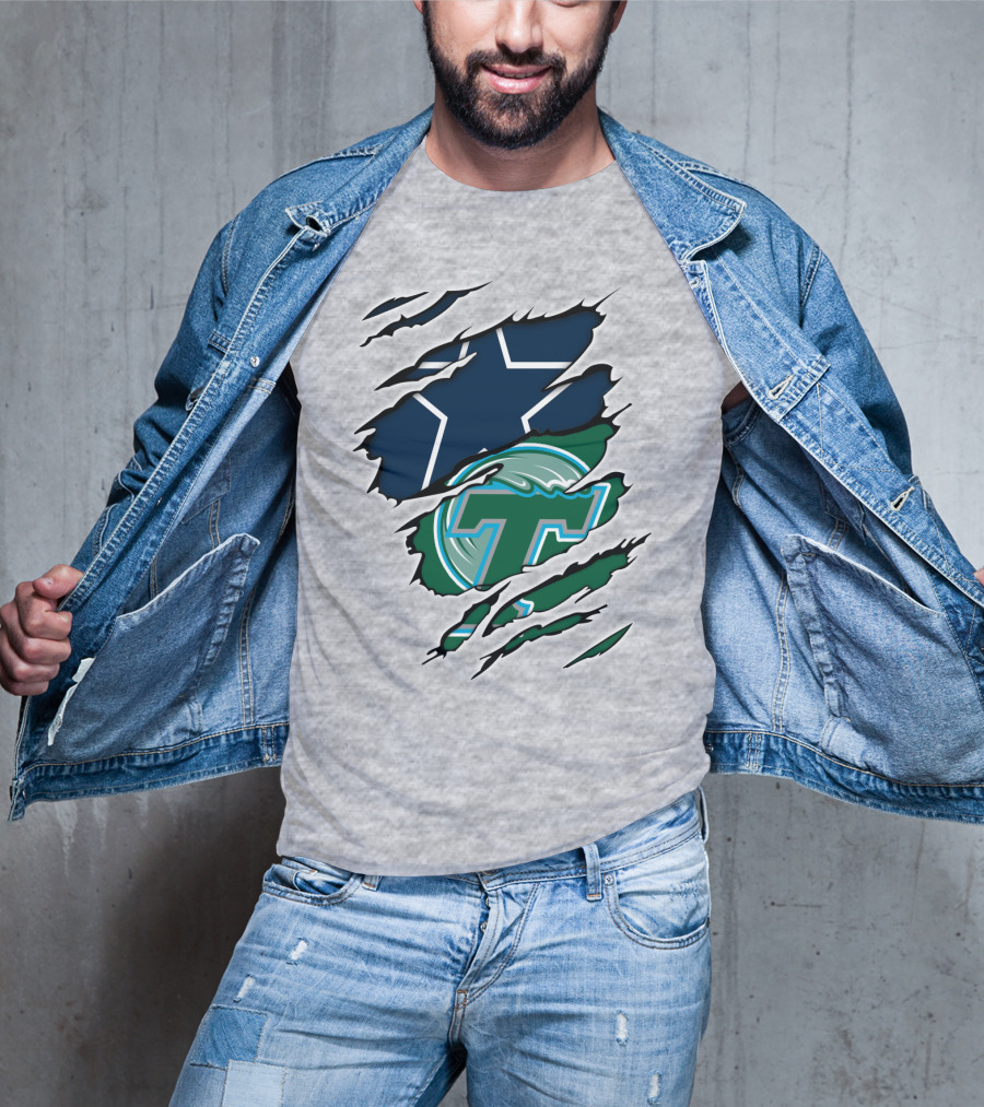 Cowboys Tulane Tornado Waves Star T-Shirt