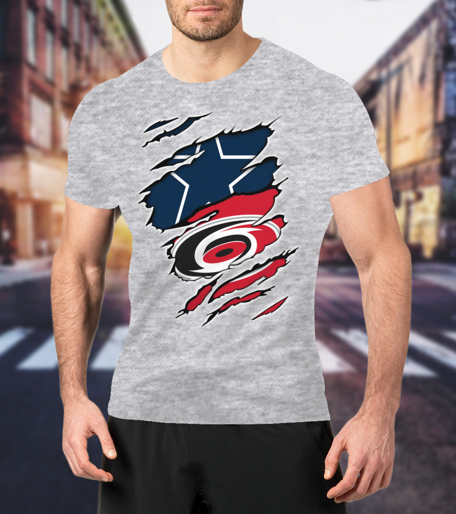 Cowboys Hurricanes Logo Mashup T-Shirt