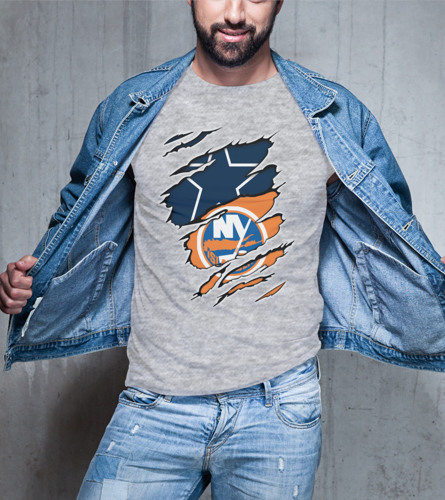 Dallas Cowboys New York Islanders Fan Crossover T-Shirt