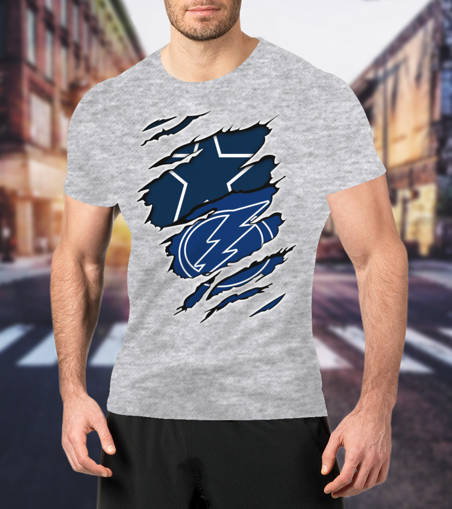 Cowboys Star Lightning Bolt T-Shirt