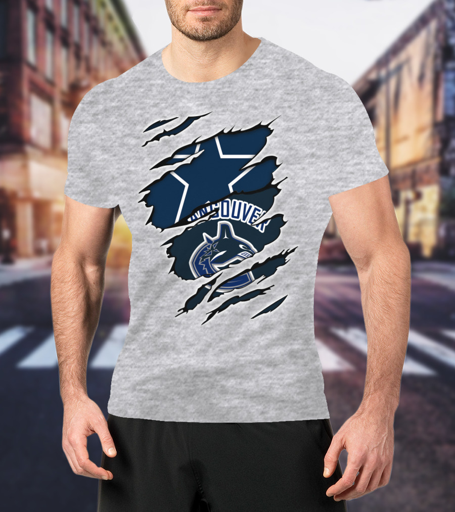 Cowboys Canucks Vancouver Star Claw Marks T-Shirt