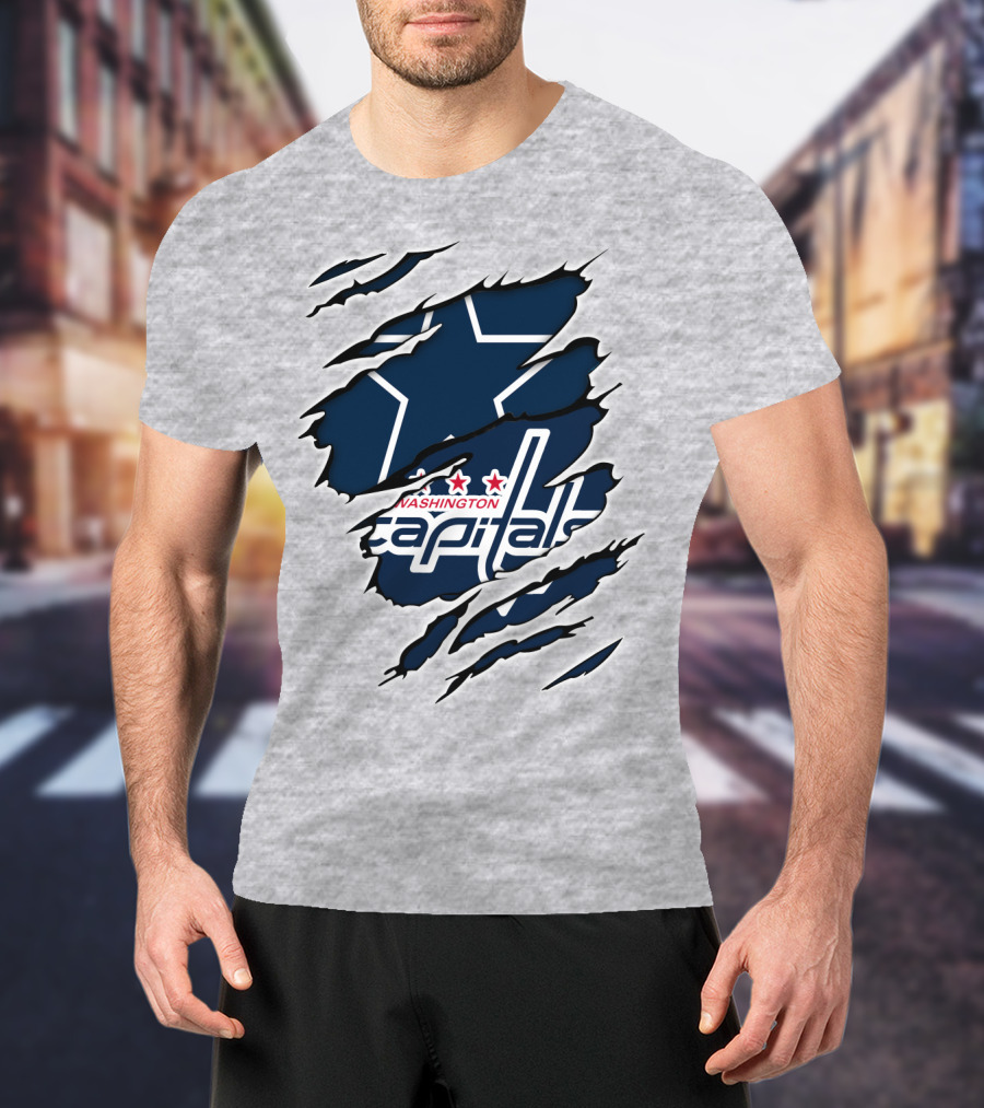 Dallas Cowboys Washington Capitals Fan Collab T-Shirt