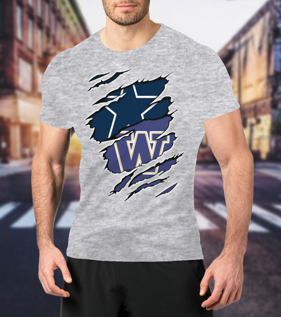 Cowboys Washington Star And W T-Shirt