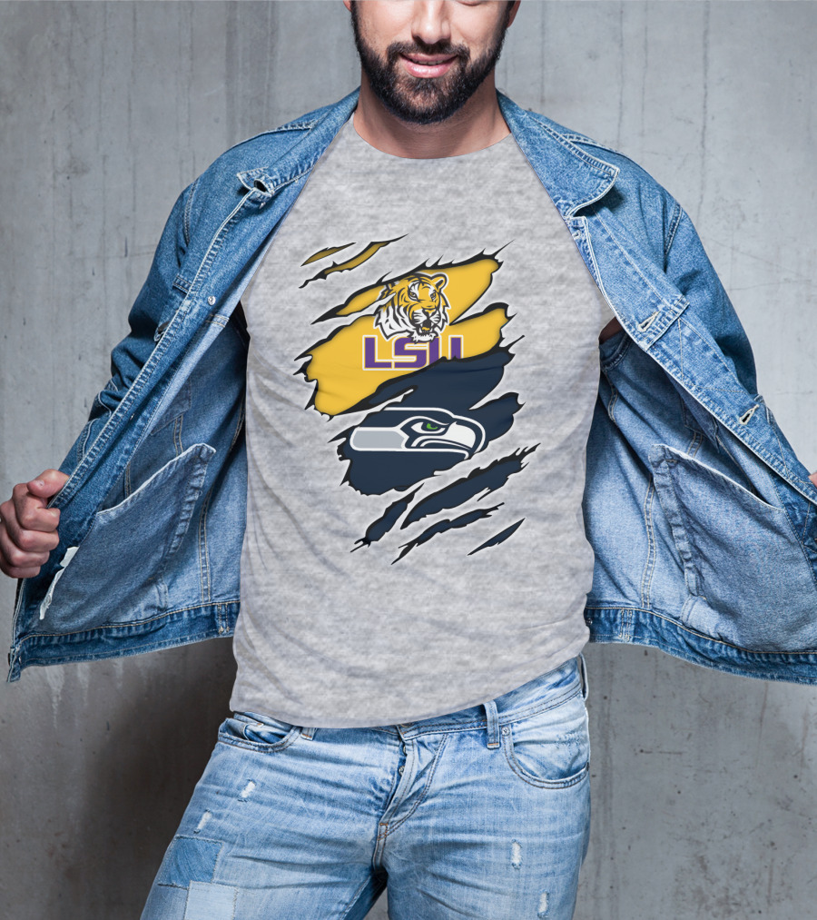 LSU Seahawks Tiger Claw Rips T-Shirt
