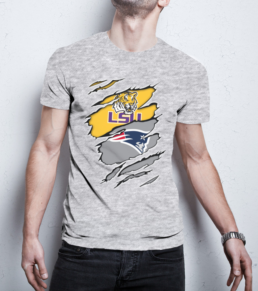 LSU Tigers Patriots Crossover Claw Marks T-Shirt