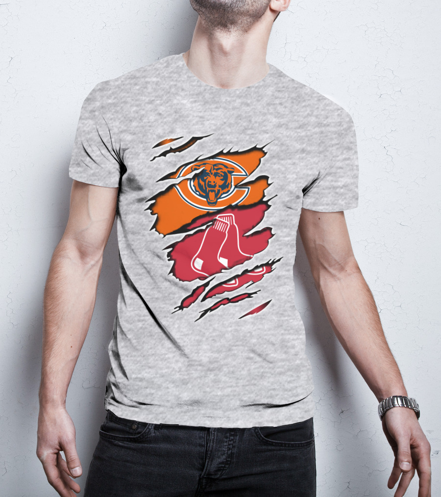 Bears Redsox Chicago Boston Sports Fusion T-Shirt