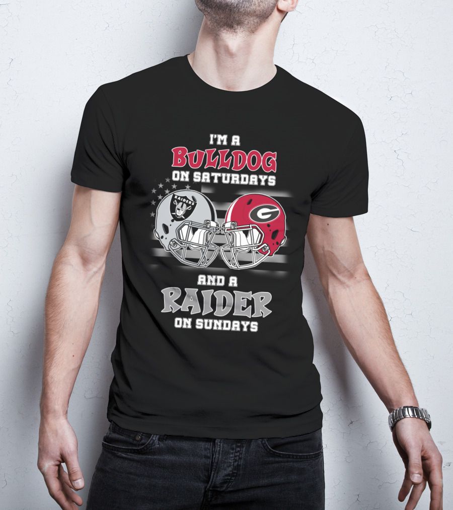 I'm A Bulldog On Saturdays And A Raider On Sundays T-Shirt