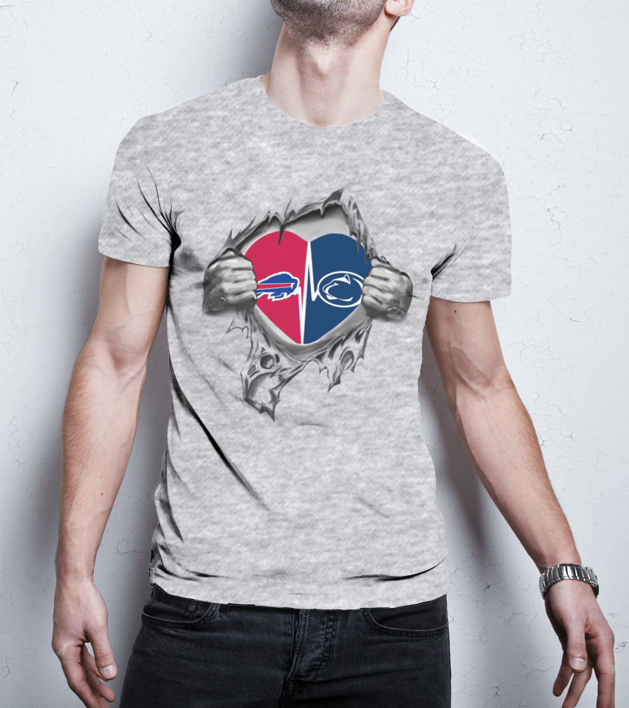 Buffalo Bills Penn State Heartbeat Pullover T-Shirt