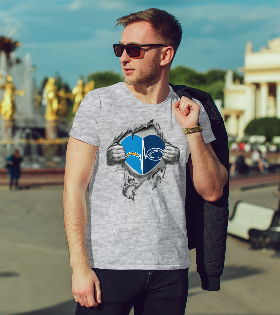 Chargers Penn State Heart T-Shirt