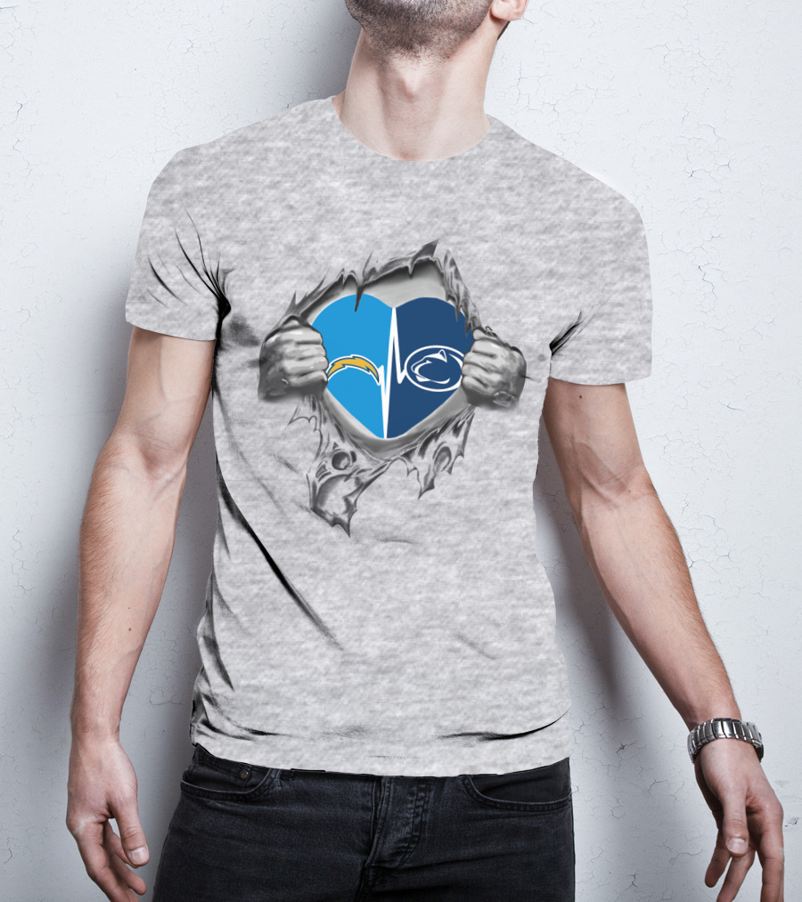 Chargers Penn State Heart T-Shirt