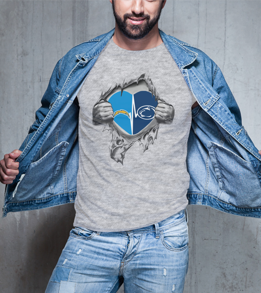 Chargers Penn State Heart T-Shirt