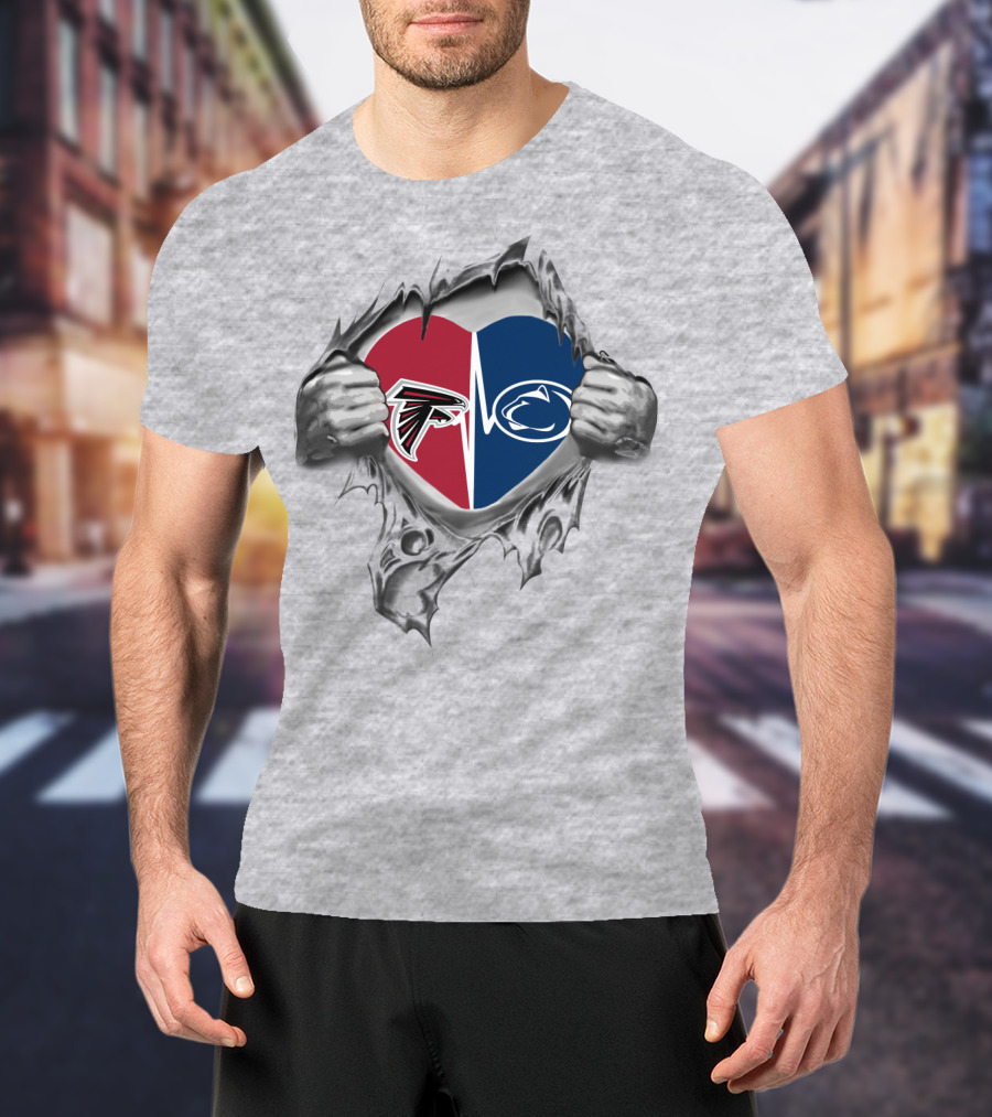 Falcons Penn State Heart Split T-Shirt