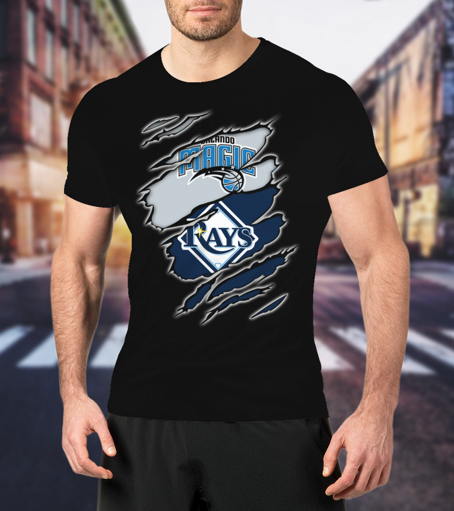 Orlando Magic Tampa Bay Rays Collaboration T-Shirt