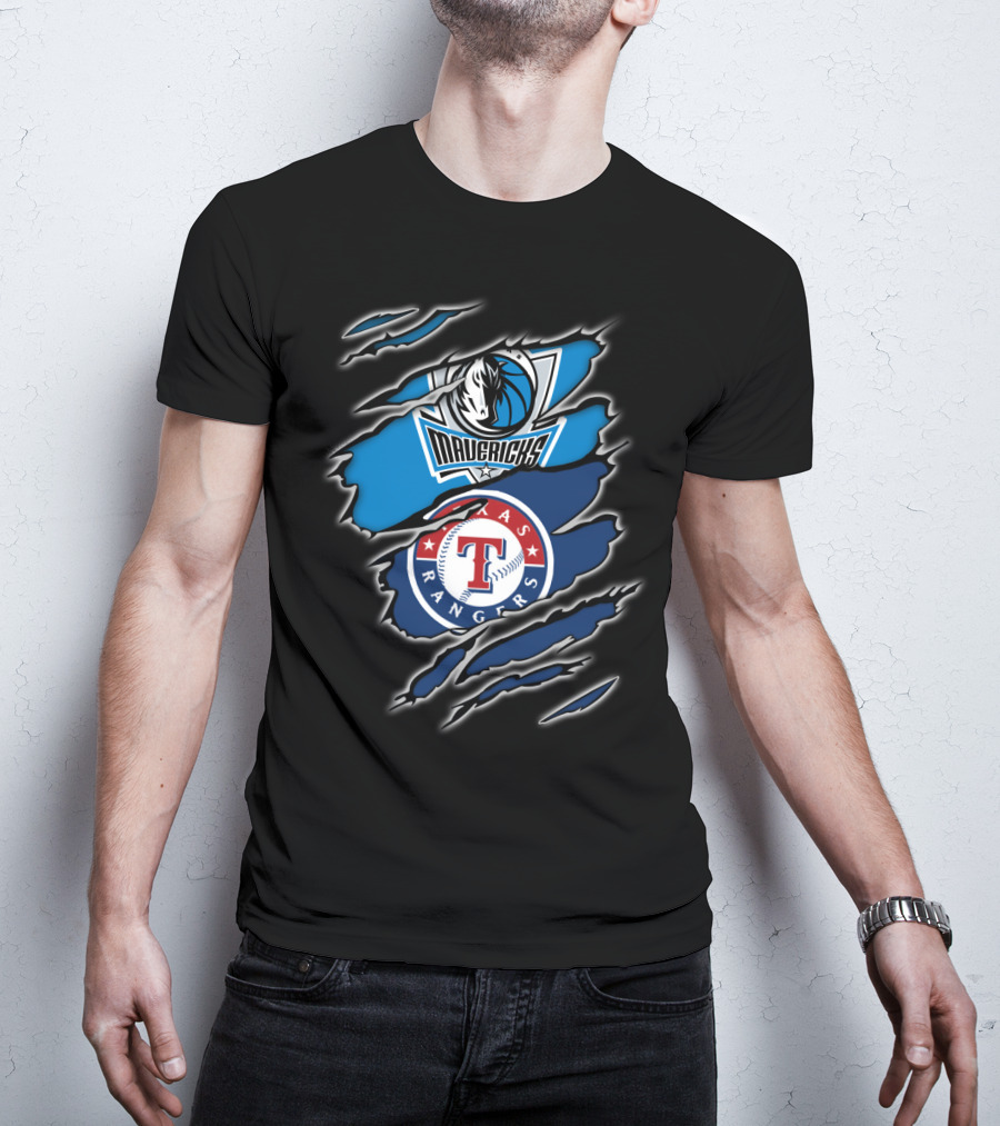 Mavericks Rangers Texas Rip Claw T-Shirt
