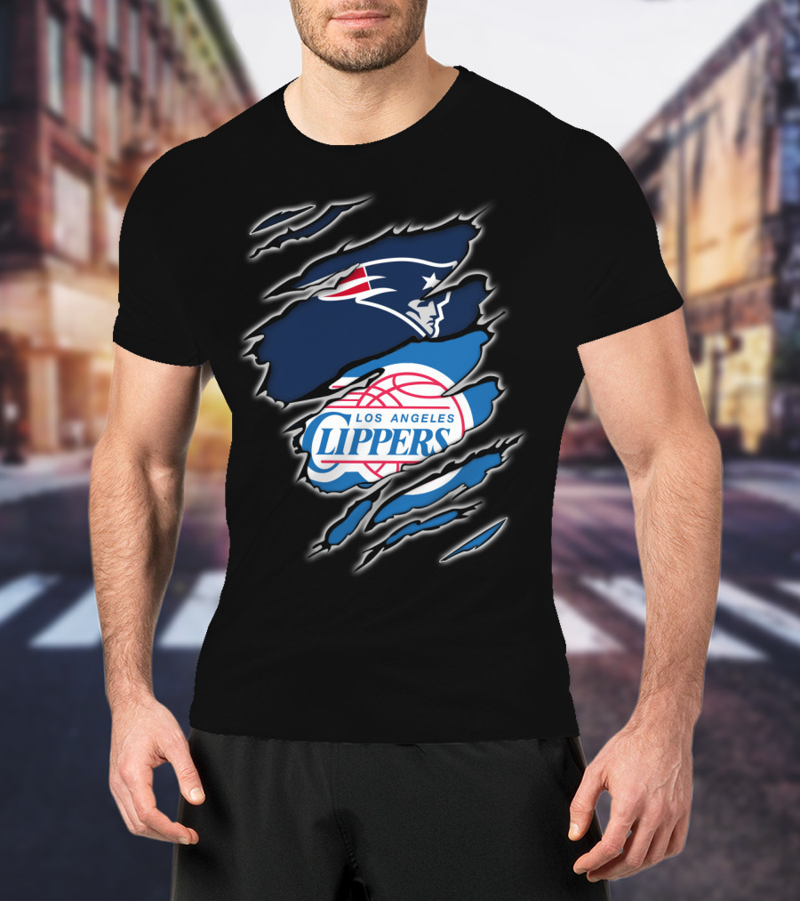 New England Patriots Los Angeles Clippers Crossover T-Shirt