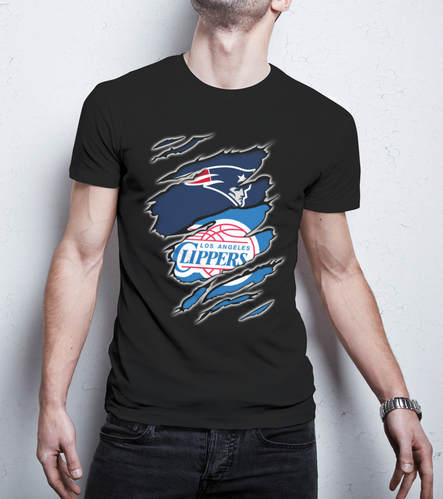 New England Patriots Los Angeles Clippers Crossover T-Shirt