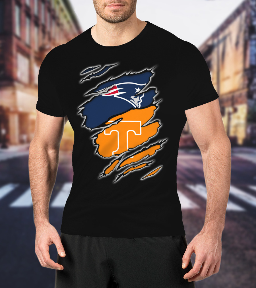 Patriots New England Tennessee Volunteers Split T-Shirt