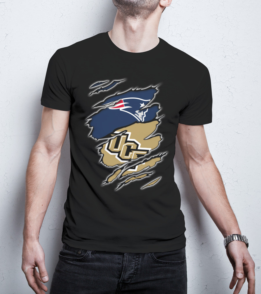 New England Patriots UCF Knights Crossover T-Shirt